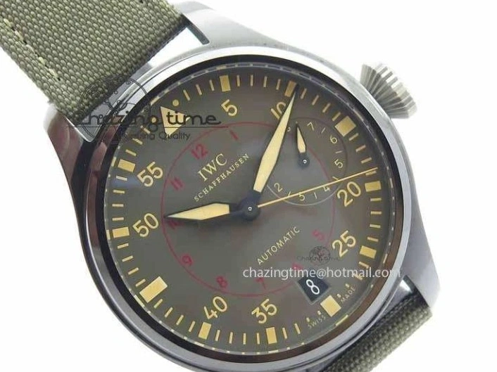 MIROTIME 0126 Big Pilot Real PR 48mm IW501902 Real Ceramic ZF 1:1 Best Edition On Green Nylon Strap A51111 V Durable 7249